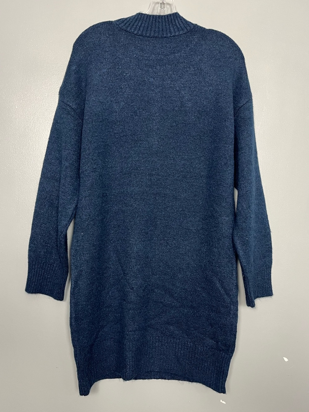 Anthropologie Long-Sleeve Embellished Sweater Mini Dress Dark Teal Womens Size M - Picture 3 of 8